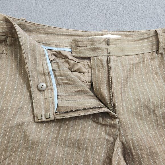 Ann Taylor LOFT Women 10P Julie Brown Pinstriped Bootcut Dress Pants - Picture 4 of 10